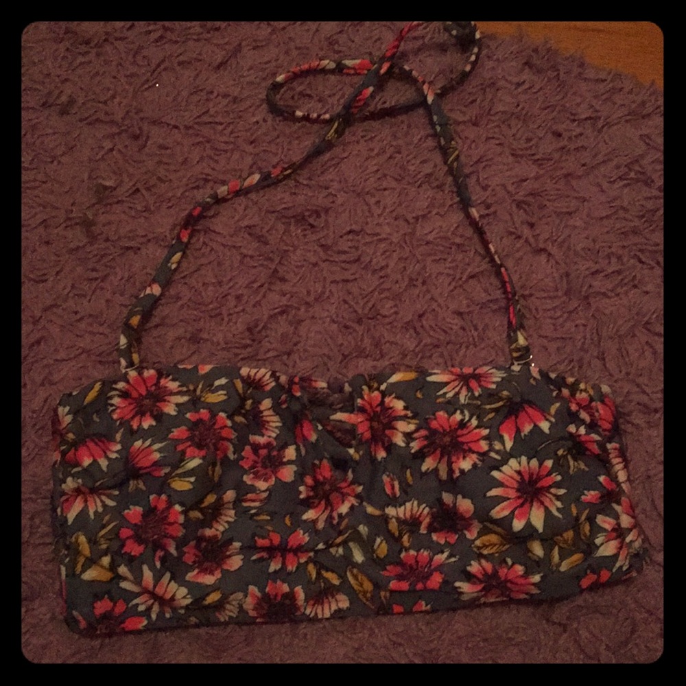 Flowery bikini top